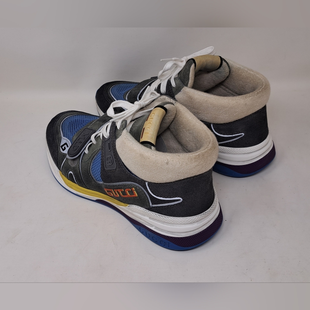 Gucci Men's Ultraspace Mid Top Sneakers Shoes Lace Up Velcro Strap Size 9 US - Picture 3 of 16